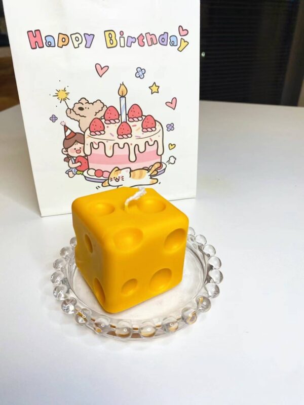 Cheese Cube Candle
