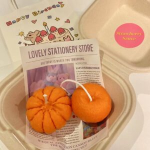 Tangerine Candles Set of 2