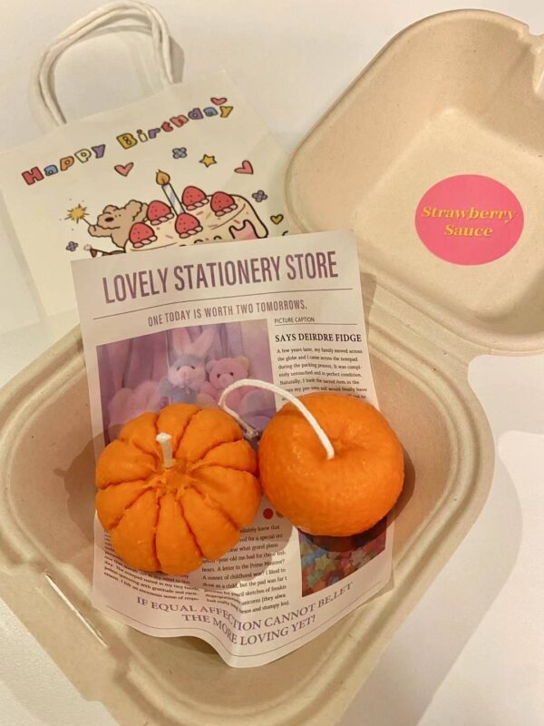 Tangerine Candles Set of 2